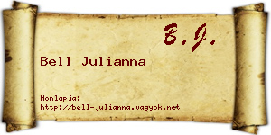 Bell Julianna névjegykártya